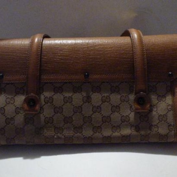 Gucci Guccissima print canvas/leather Bullet Bag! - Picture 7 of 8